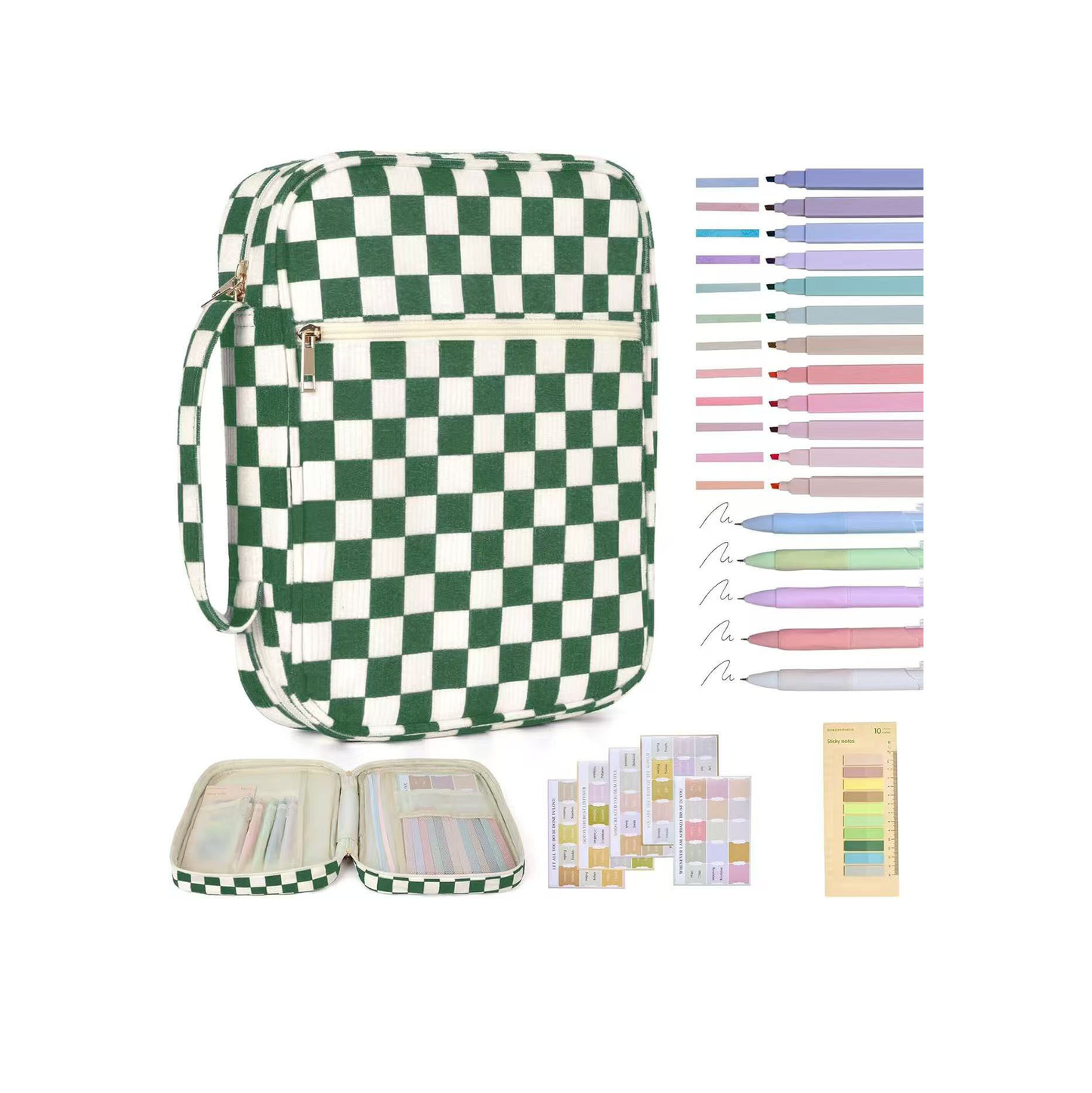 【Your Exclusive Discount】Bible Cover Case for Women Large Bible Bag, Bible Study Supplies Journaling Kit Quilted Church Bag with Handle, Puffer Carrying Case w/Tabs Accessories Easter Mothers Day Christian Gifts for Women Mom
