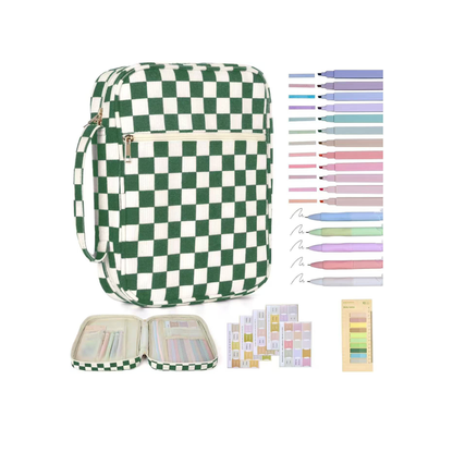 【Your Exclusive Discount】Bible Cover Case for Women Large Bible Bag, Bible Study Supplies Journaling Kit Quilted Church Bag with Handle, Puffer Carrying Case w/Tabs Accessories Easter Mothers Day Christian Gifts for Women Mom